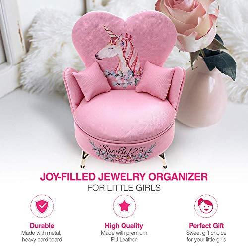 Algopix Similar Product 6 - Sparkle123 Unicorn Kid Jewelry Box for