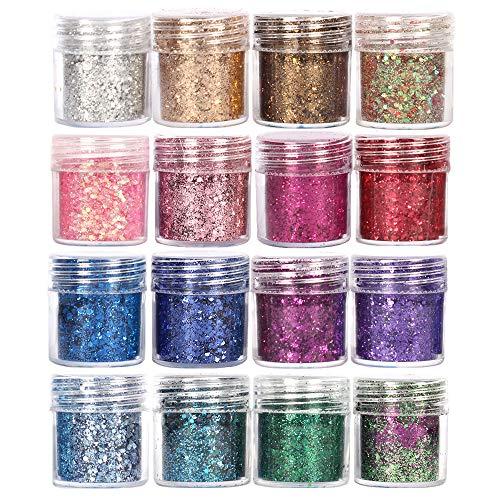 Algopix Similar Product 13 - GOTONE 16 Boxes Nail Glitters Chunky