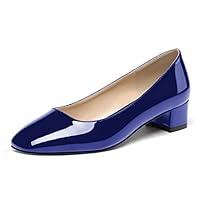 Algopix Similar Product 12 - WAYDERNS Womens Royal Blue Low Heel