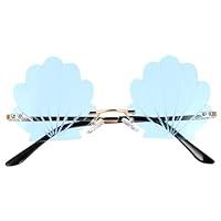 Algopix Similar Product 9 - BESTYASH Rimless Sunglasses Seashell