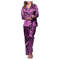 Algopix Similar Product 3 - HICItro Satin Pajamas Set For Women 2
