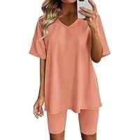 Algopix Similar Product 16 - Womens Two Piece Outfits Short Sleeve
