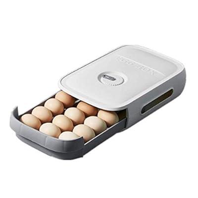 Wooden Egg Holder Countertop, 4 Egg Storage Trays Stackable for 40