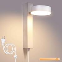 Algopix Similar Product 14 - Holulo Dimmable White Wall Sconce Plug