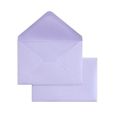 Best Deal for PONATIA 50 Pack A4 Envelopes, 4 1/4 x 6 1/8 Inches Lilac