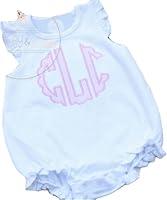 Algopix Similar Product 1 - Ruffled Monogram Baby Romper Bubble