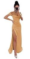 Algopix Similar Product 10 - Gold Satin Bridesmaid Dresses for Women