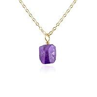 Algopix Similar Product 2 - Amethyst Raw Crystal Pendant Necklace