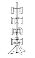 Algopix Similar Product 7 - SSWBasics 4Tier Chrome Rotating