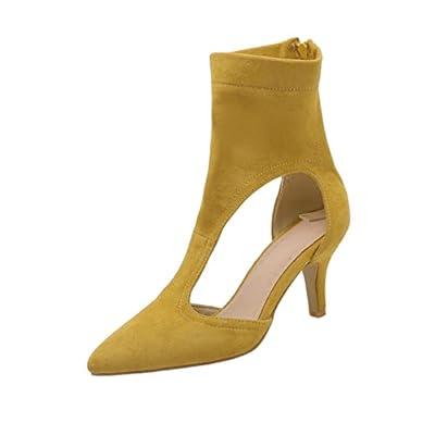 Mustard kitten heel boots Clearance