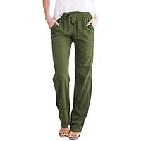 Algopix Similar Product 13 - Linen Pants for Women High WaistLinen