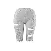 Algopix Similar Product 1 - Womens Distressed Jean Shorts with