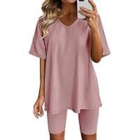 Algopix Similar Product 9 - Womens Two Piece Outfits Short Sleeve