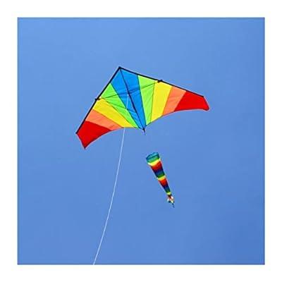 Best Deal for YXXJJ Kite Large Rainbow Kite with windsock Animal Kite