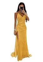 Algopix Similar Product 13 - Sukleet Womens Gold Sequin Prom