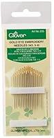 Algopix Similar Product 8 - Clover Gold Eye Embroidery Needles Size
