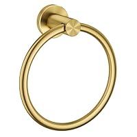Algopix Similar Product 2 - FORIOUS Brushed Gold Towel Ring for