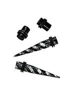 Algopix Similar Product 1 - Acrylic Black Silver Glitter Taper