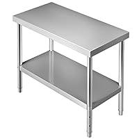 Algopix Similar Product 14 - VEVOR Stainless Steel Prep Table 48 x