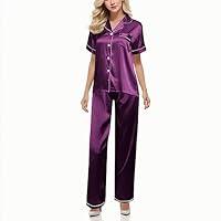 Algopix Similar Product 13 - HICItro Womens Satin Pajamas Set 2