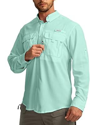 Best Deal for Men's Sun Protection Fishing Shirts Long Sleeve Travel Work