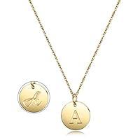 Algopix Similar Product 15 - Jinbaoying Initial Necklace 14K Gold