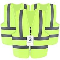 Algopix Similar Product 17 - BURVAGY 3Pack Reflective Safety Vest