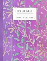 Algopix Similar Product 8 - Wide Ruled Composition Cute Notebook