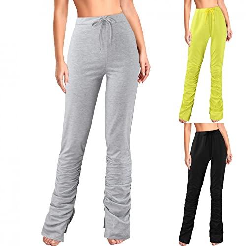 Best Deal for Women Stacked Leggings Pants High Waist Stacked Sweatpants