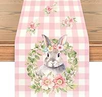 Algopix Similar Product 13 - Buffalo Plaid Bunny Rabbit Wreath