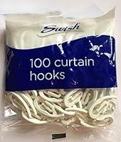 Algopix Similar Product 8 - Swish Curtain Hooks White 100 Pack by