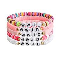 Algopix Similar Product 16 - Salircon Pink WWJD Bracelets for Teen