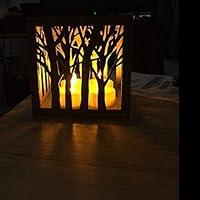 Algopix Similar Product 10 - Wooden Candle Holder Tree Tea Light