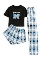 Algopix Similar Product 17 - SweatyRocks Womens 3 Piece Pajama Set