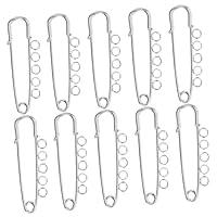 Algopix Similar Product 9 - NUOBESTY 10pcs Safety Pin Brooch Buckle