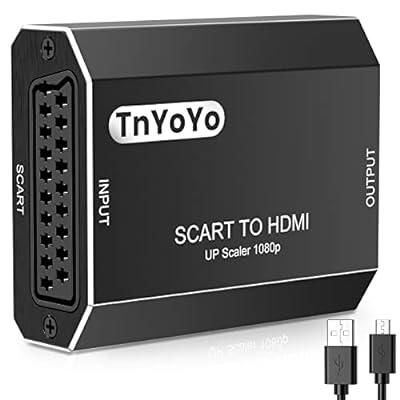 Best Deal for Scart to HDMI Converter, TnYoYo Aluminum Scart to HDMI