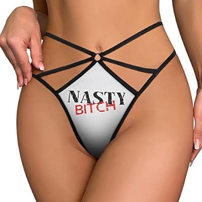 Best Deal for BAIJIAOYUN Women Nasty Bitch Underwear Thongs T Back