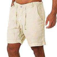 Algopix Similar Product 13 - Casual Linen Shorts for Mens 7 inch