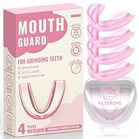 Algopix Similar Product 2 - 4 Pack Pink Women Mouth Guard for Teeth