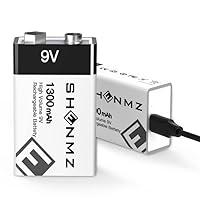 Algopix Similar Product 7 - 9 Volt Batteries USB Rechargeable High