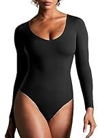 Algopix Similar Product 2 - IUGA Long Sleeve Bodysuits for Women