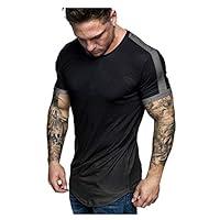 Algopix Similar Product 13 - Mens Round Neck Slim Fit Short Sleeve