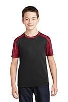 Algopix Similar Product 10 - SportTek Boys CamoHex Colorblock Tee