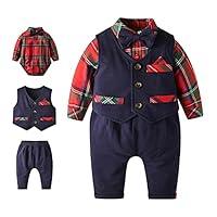 Algopix Similar Product 15 - Alvivi Infant Baby Boys 3Pcs Gentleman