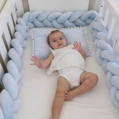 Best Deal for Baby Crib Bumper Soft Knotted Pillow Baby Braided Bumpers