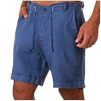 Algopix Similar Product 19 - Casual Linen Shorts for Mens 7 inch