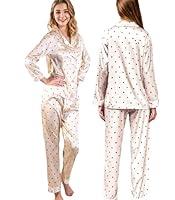 Algopix Similar Product 16 - Marigulene Womens Silk Satin Pajamas