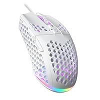 Algopix Similar Product 13 - SOLAKAKA SM900 White Wired Gaming Mouse