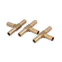 Algopix Similar Product 13 - uxcell 8mm Dia T Shaped 3 Way Brass