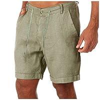 Algopix Similar Product 9 - Casual Linen Shorts for Mens 7 inch